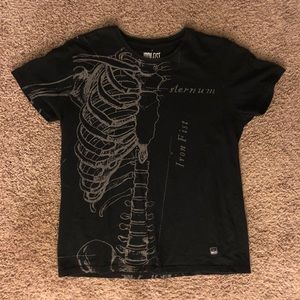 Extra small iron fist anatomy shirt.
